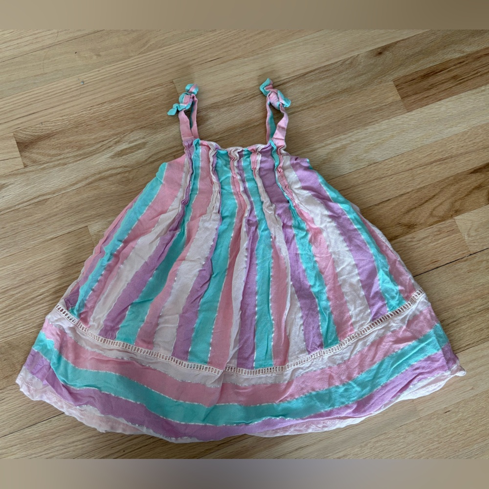 Flapdoodles Striped Toddler Dress